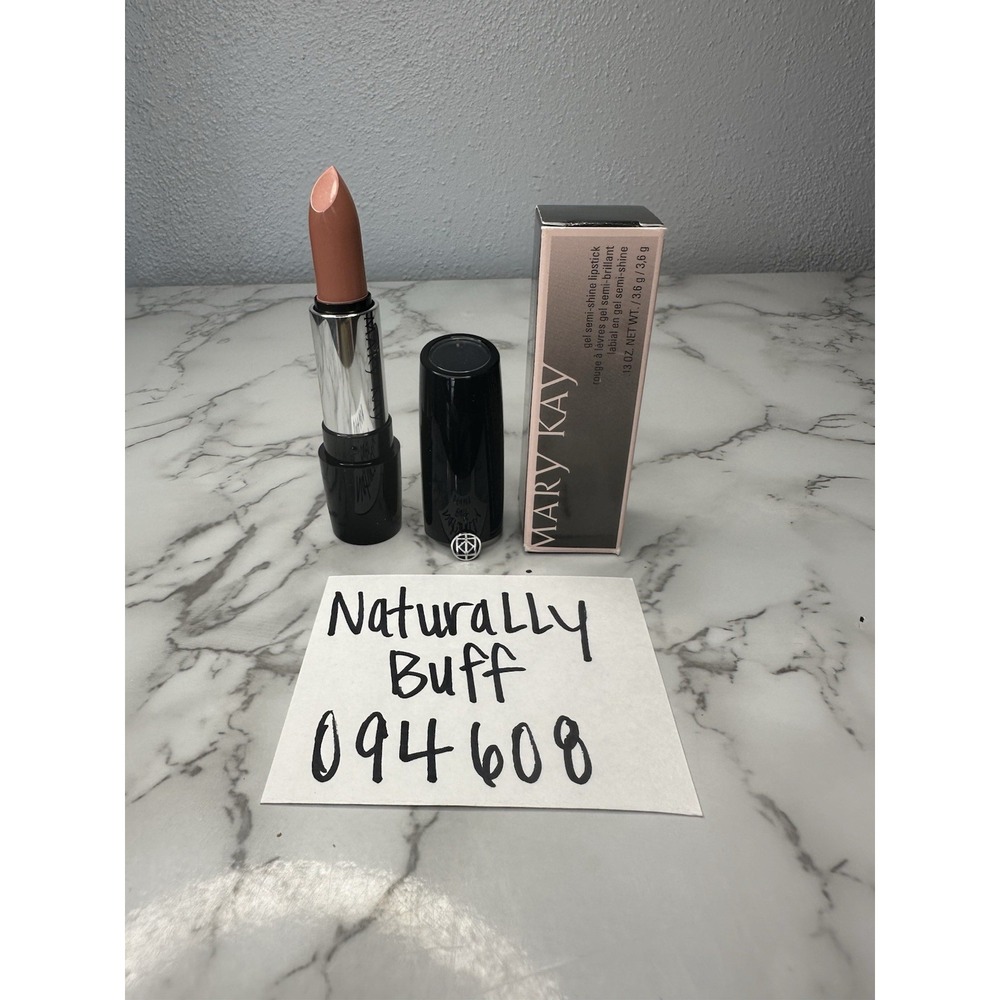 Mary Kay Gel Semi-Shine Lipstick Naturally Buff Chamois 094608 Nude NEW